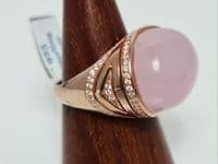 Isla  Rose Quartz Silver Ring