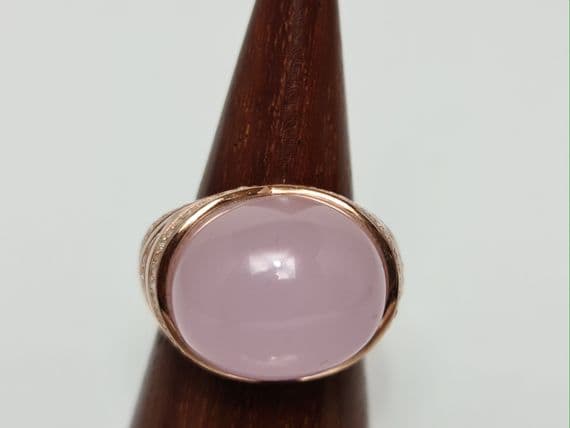 Isla  Rose Quartz Silver Ring