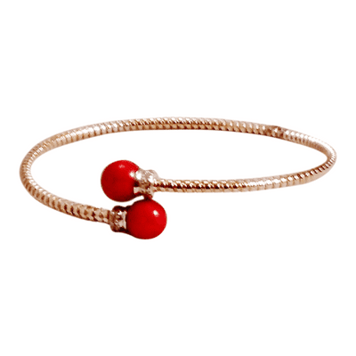 Kiki Wrap Bangle with Coral Balls