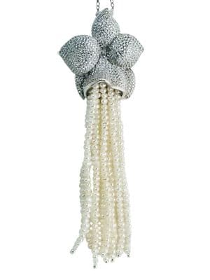 Kylie Pearl Tassel  Silver Pendant
