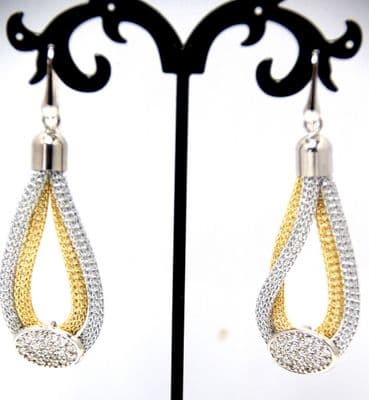 Lara Two Tone Mesh Earrings