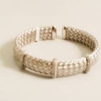 Mavil Weave Silver Bangle