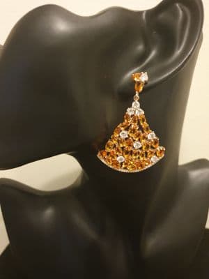 Mimi Crystal Gold  Earrings