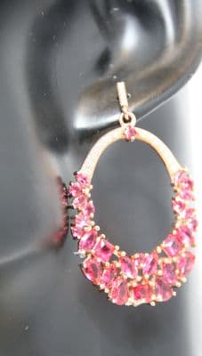 Nia  Rose Gold Stone Earrings