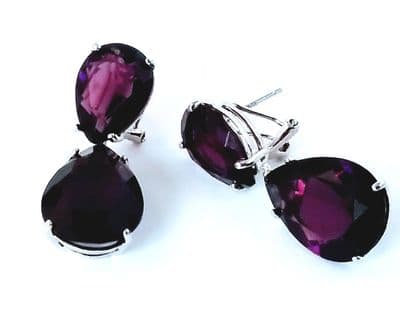 Nola  Purple Tear Drop Earrings