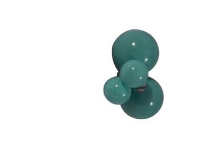 Ola Double Stud Silver Stud Earrings