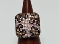 Ola Leopard Pattern  Silver Ring