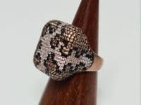 Ola Leopard Pattern  Silver Ring