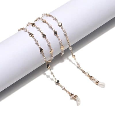 Pearl and Heart Glasses Chain