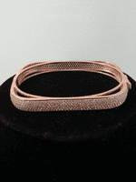 Roxy Square Silver Bangles