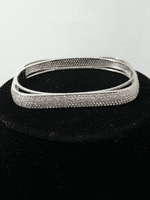 Roxy Square Silver Bangles