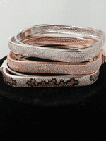 Roxy Square Silver Bangles