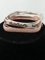 Roxy Square Silver Bangles