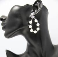 Sandi Pearl Silver Drop Earrings