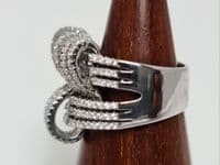 Sesi Interwoven Silver Ring