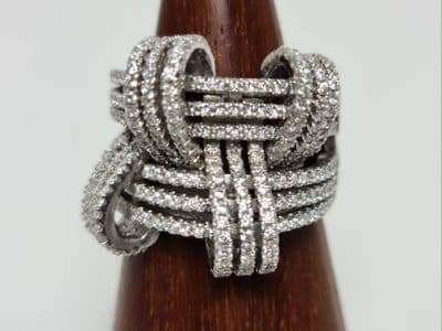 Sesi Interwoven Silver Ring