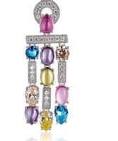 Tara Multi Stone Silver Pendant Set