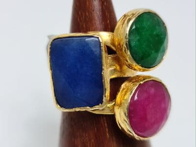 Tia  Gemstone Gold Plated Ring