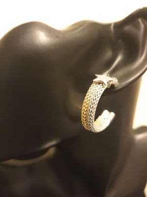 Toyo Two Tone Silver Earrings