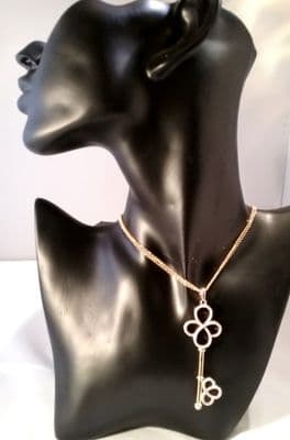 Zara Gold Key Pendant Necklace