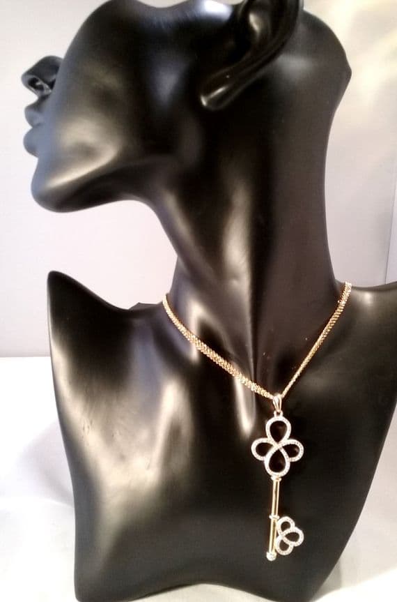 Zara Gold Key Pendant Necklace