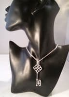 Zara Silver Key Pendant Necklace