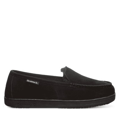 Bearpaw Brian Men's Moccasin Slipper - Black
