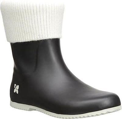 Butterfly Twists Eton Women's Half Wellies - Black/White