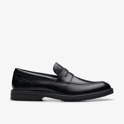 Clarks Aldwin Step Men's Loafer - Black Leather G