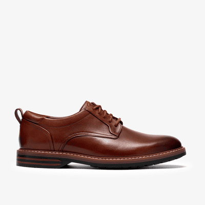 Clarks Aldwin2 Derby Men's Brogue Shoe - Tan Leather G