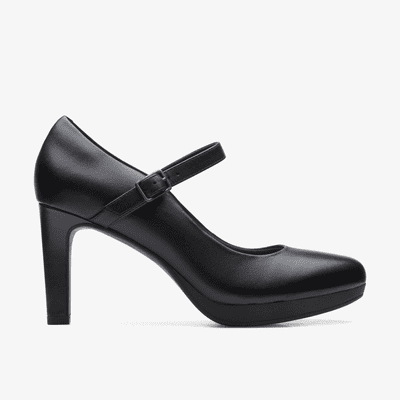 Clarks Ambyr Shine Women's Heel - Black Leather D