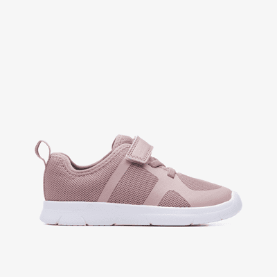 Clarks Ath Flux Kid's Trainer - Pink Textile
