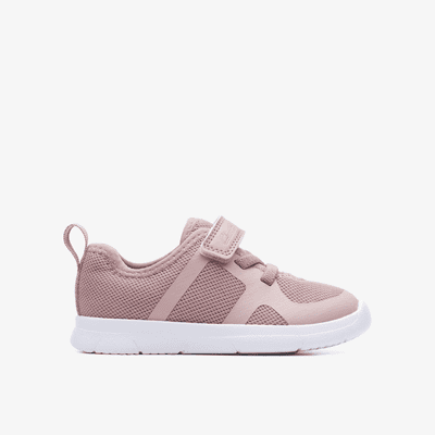 Clarks Ath Flux Toddler Trainer - Pink Textile