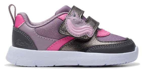 Clarks Ath Shimmer Toddler Trainer - Purple G