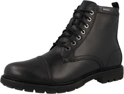 Clarks Batcombe Cap GTX Men's Lace-Up Boot - Black Leather
