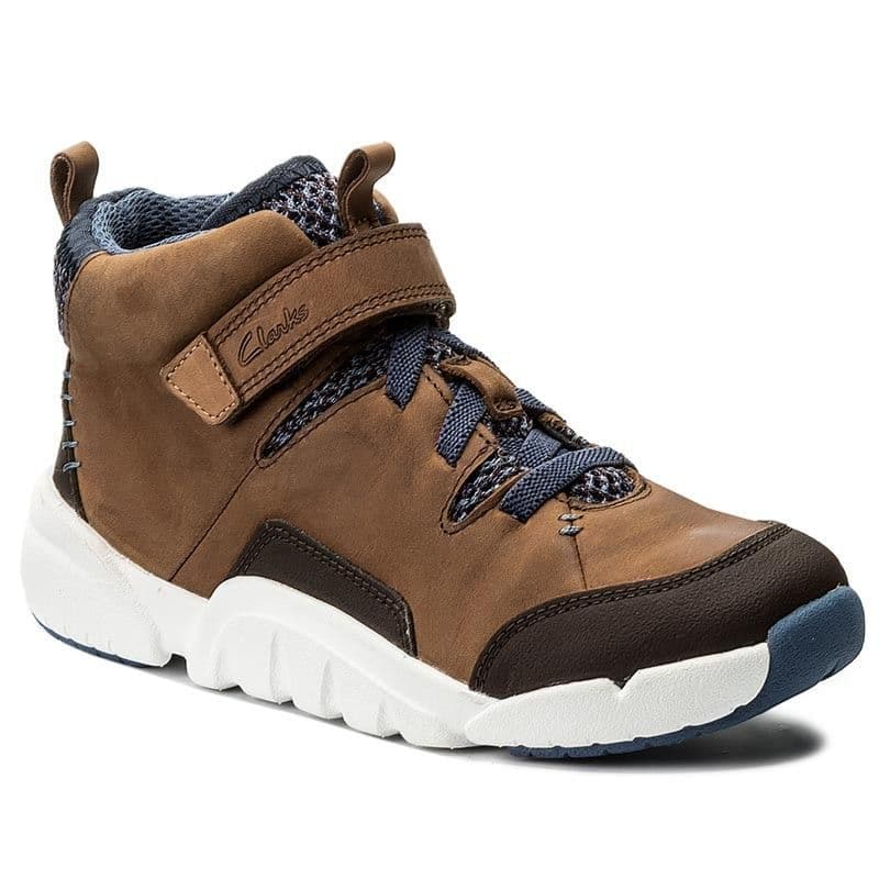 Clarks Boys Casual Boots - Tri Mimo Toddler Tan Leather