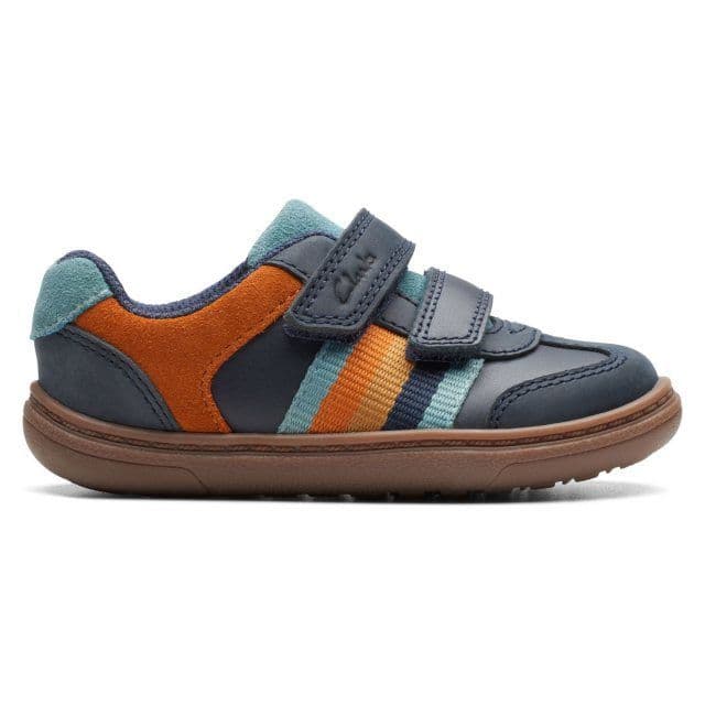Clarks Boys Pre-Walker Shoes - Flash Den T Navy Combi
