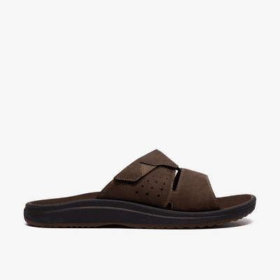 Clarks Brinkley Slide Men's Slider Sandal - Dark Brown G