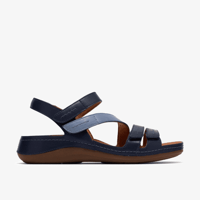Clarks Cecily Mix Women's Strappy Sandal - Blue Combi D