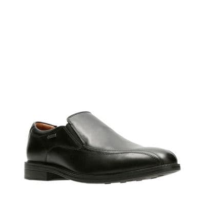 Clarks Chilver Go GTX Men's Slip-on Waterproof Formal Shoes - Black Leather G