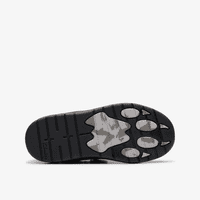 Clarks Clowder Stripe Kids Trainer - Black Leather G
