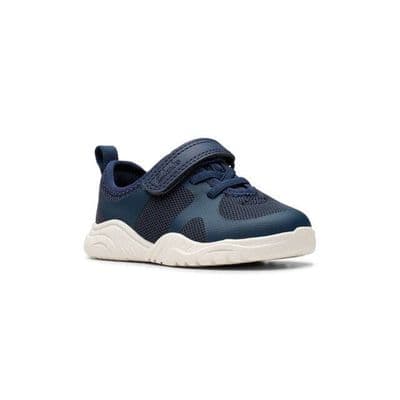 Clarks Feather Ath Toddler Boys Trainer - Navy F