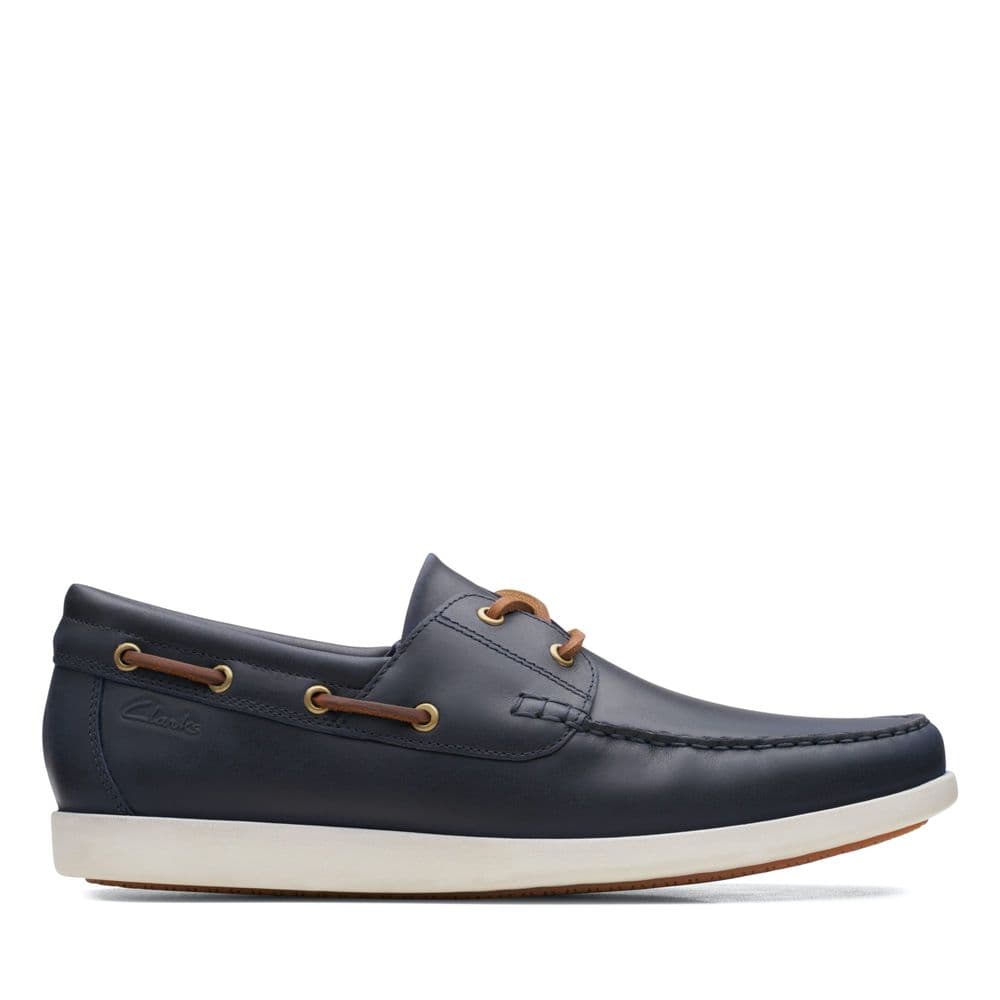 Clarks Ferius Coast Men s Boat Shoe Dark Blue Leather