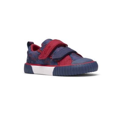 Clarks Foxing Tri Toddler Boys Casual Shoe - Navy/Red