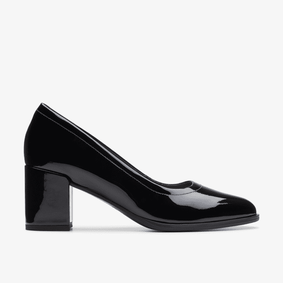 Clarks Freva 55 Court Women's Heels - Black Patent