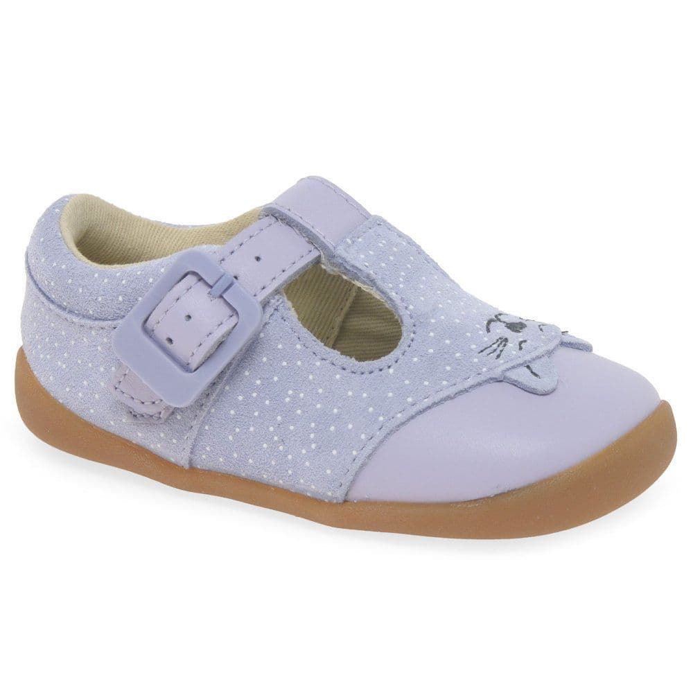 Clarks Girls Pre-Walker Shoes - Roamer Cub Lilac