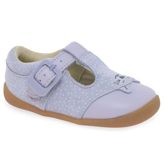 Clarks Girls Pre-Walker Shoes - Roamer Cub Lilac