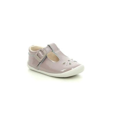 Clarks Girls Pre-Walker T-Bar Shoes - Roamer Star Toddler Pink Patent