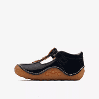 Clarks Girls Pre-Walker T-Bar Shoes - Tiny Flower Navy Patent