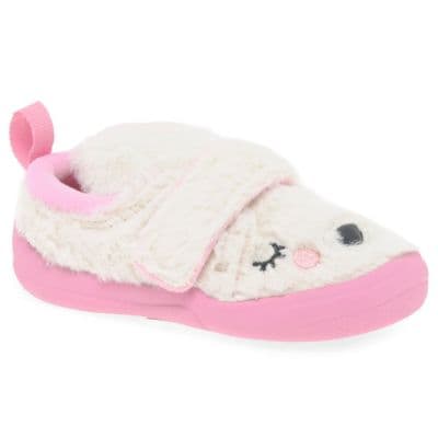 Clarks Girls Slippers Shilo Patch F - White/Pink